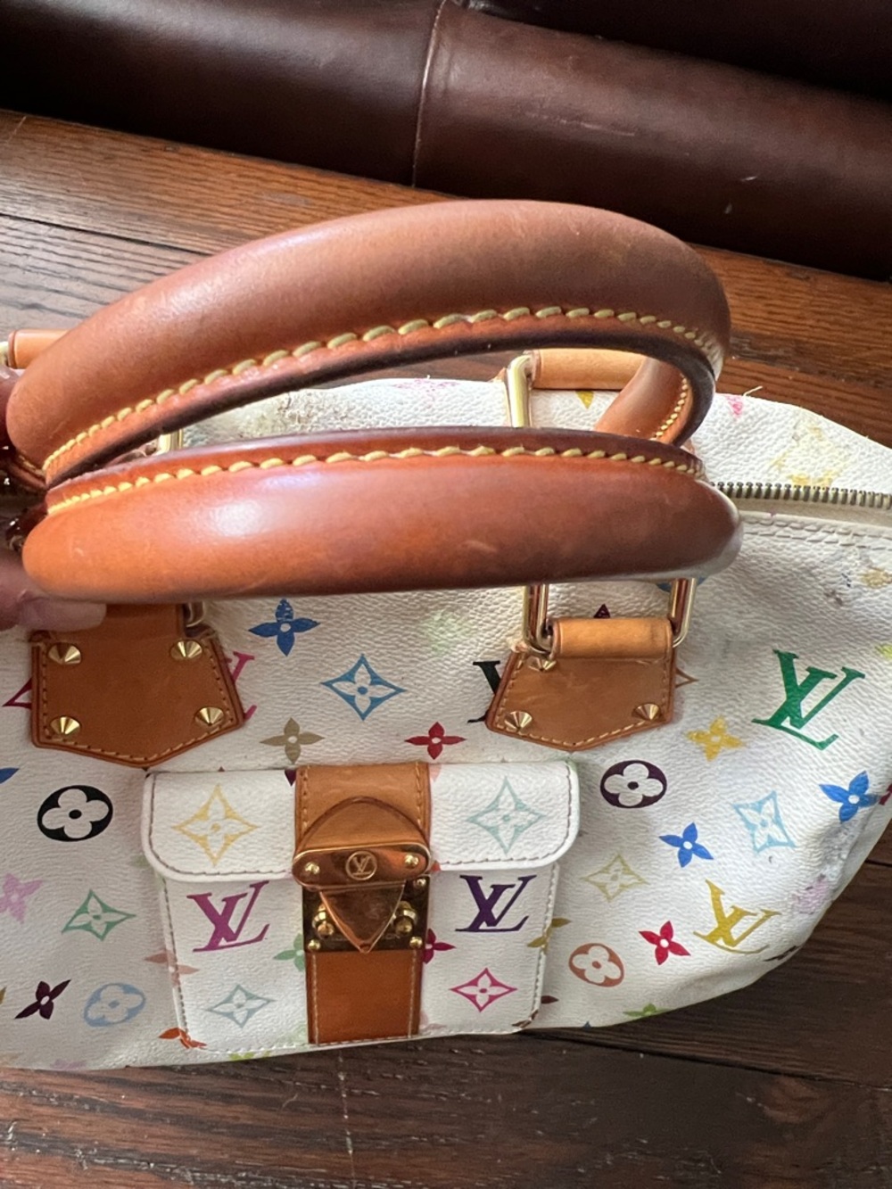 Louis Vuitton Multicolor Monogram Satchel speedy Murakami - Picture 2 of 14